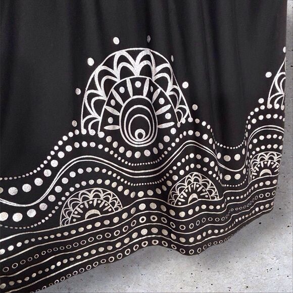 Swimsuits For All Women’s Kate Swim Cover Up Dress Black Silver V-Neck 18/20 - Picture 6 of 8